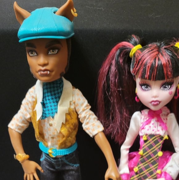 monster high Other - G1 Monster High Forbitten Love Draculaura & Clawd Wolf Only Displayed